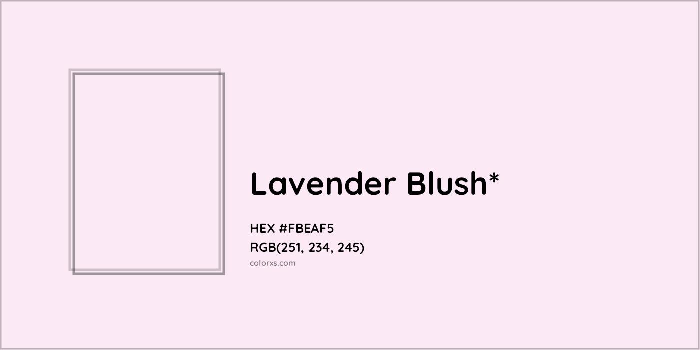 HEX #FBEAF5 Color Name, Color Code, Palettes, Similar Paints, Images