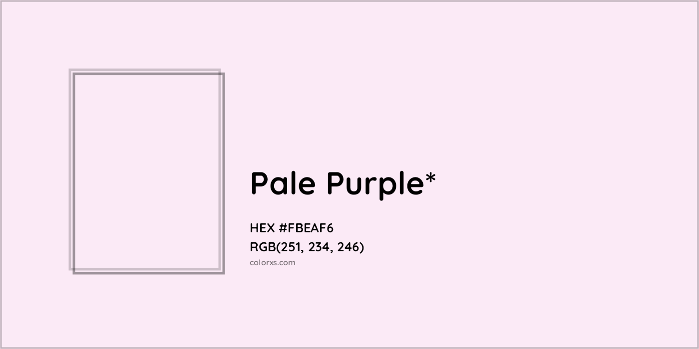 HEX #FBEAF6 Color Name, Color Code, Palettes, Similar Paints, Images