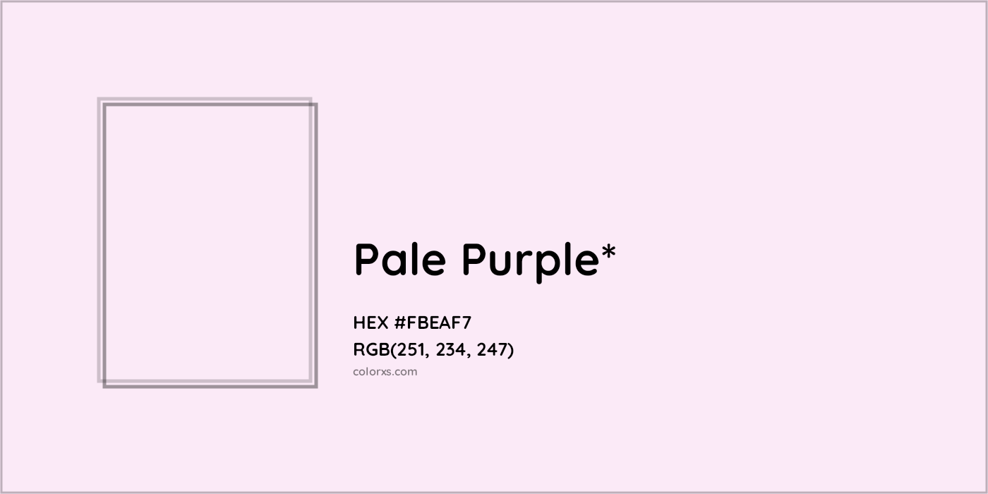 HEX #FBEAF7 Color Name, Color Code, Palettes, Similar Paints, Images