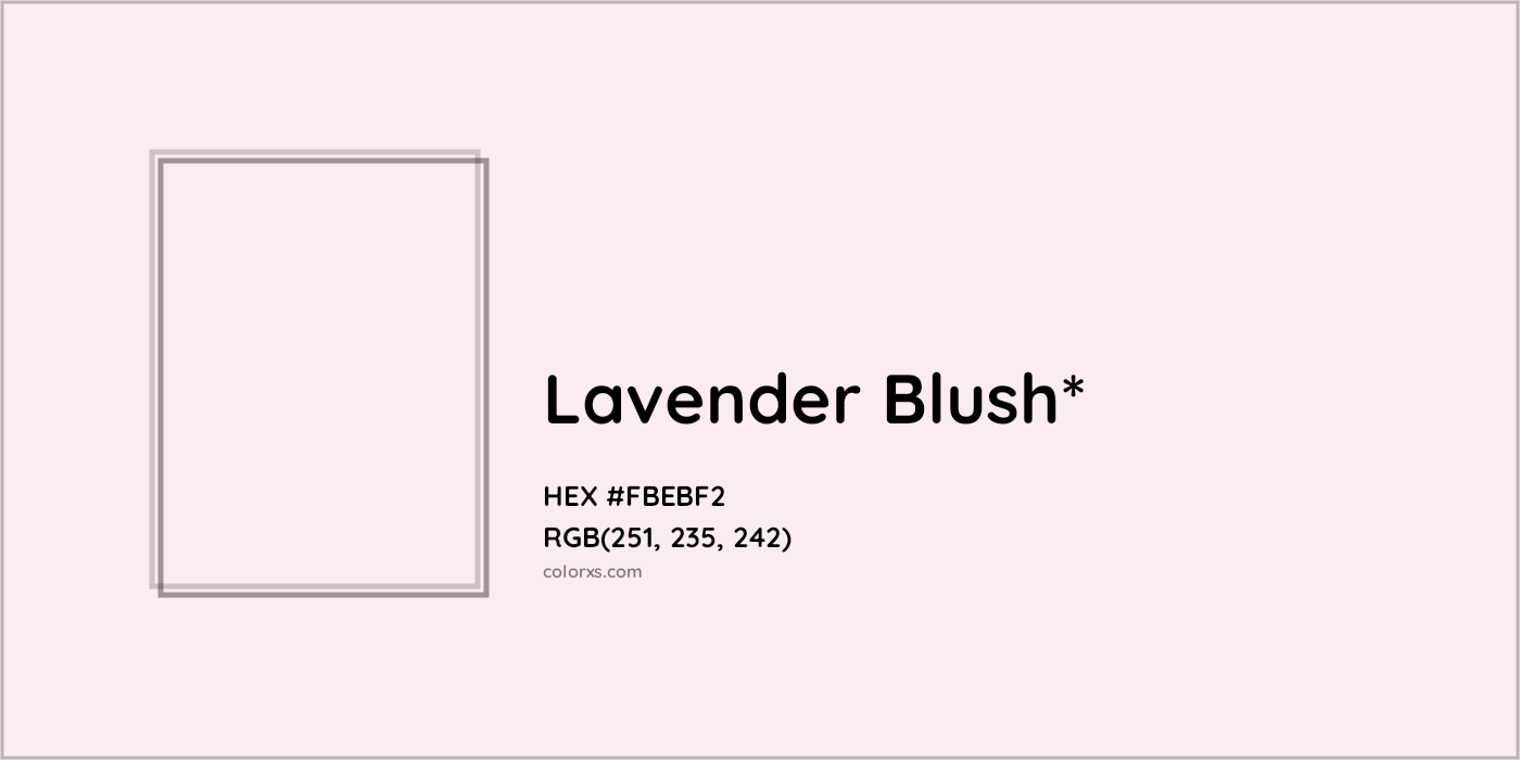 HEX #FBEBF2 Color Name, Color Code, Palettes, Similar Paints, Images