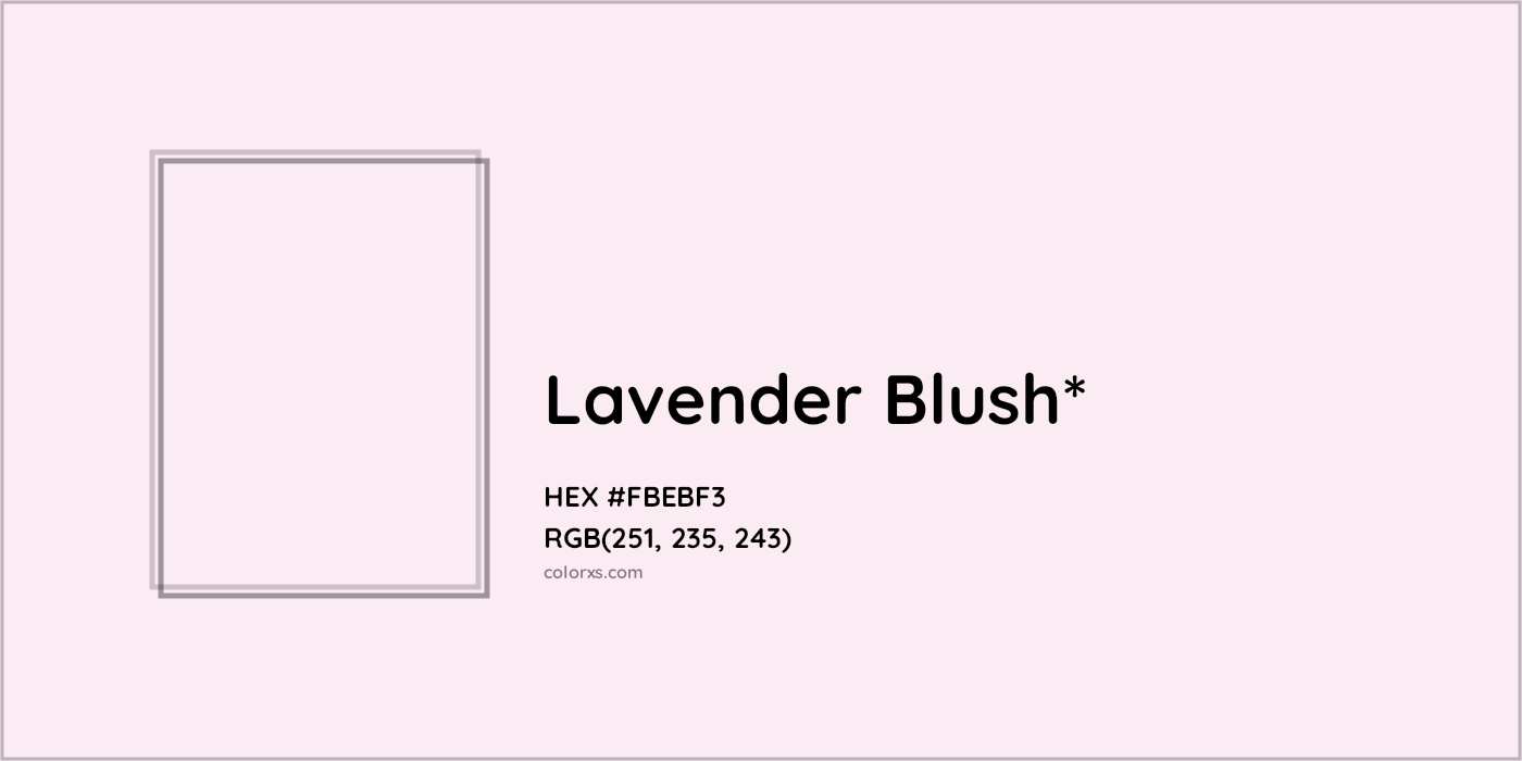HEX #FBEBF3 Color Name, Color Code, Palettes, Similar Paints, Images