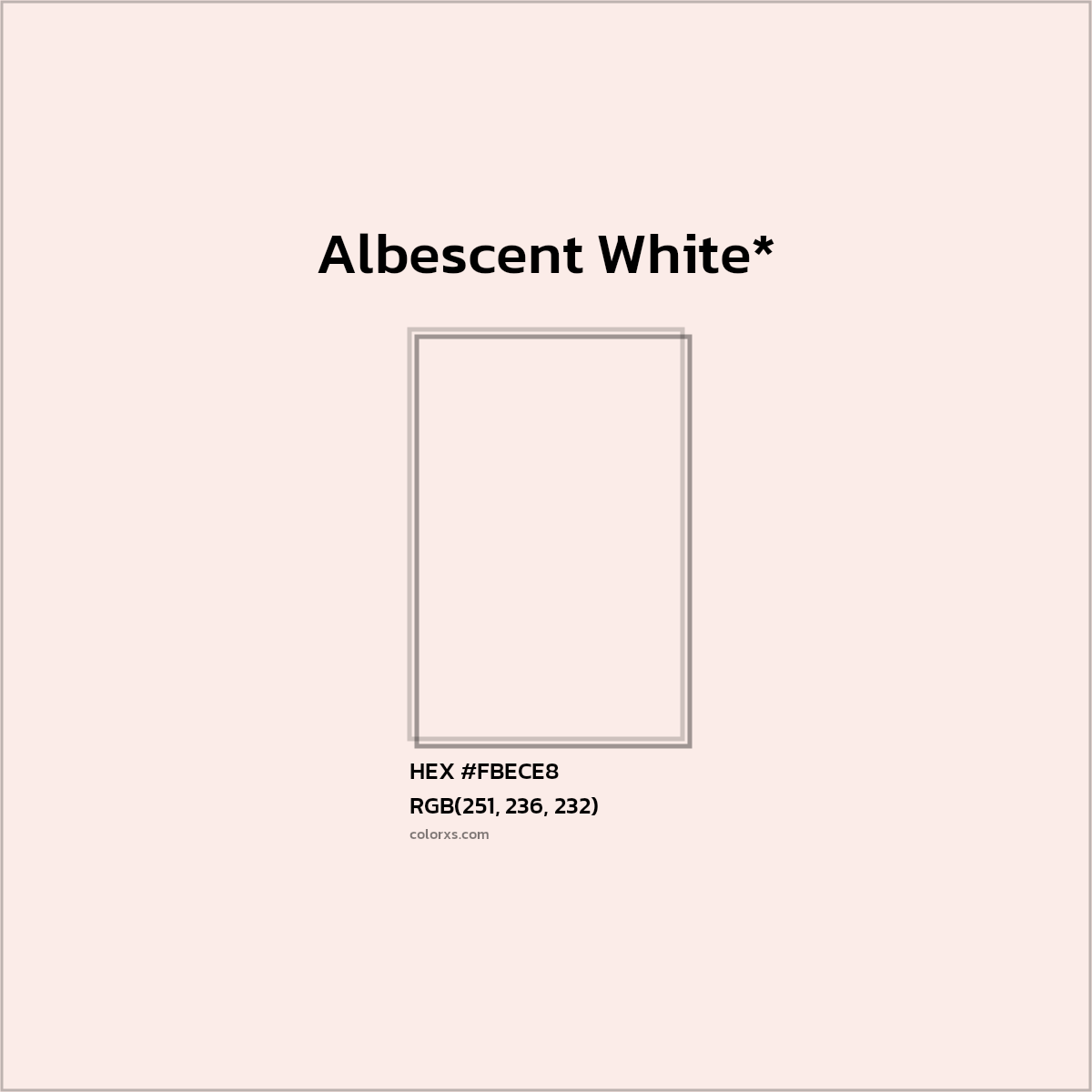 HEX #FBECE8 Color Name, Color Code, Palettes, Similar Paints, Images
