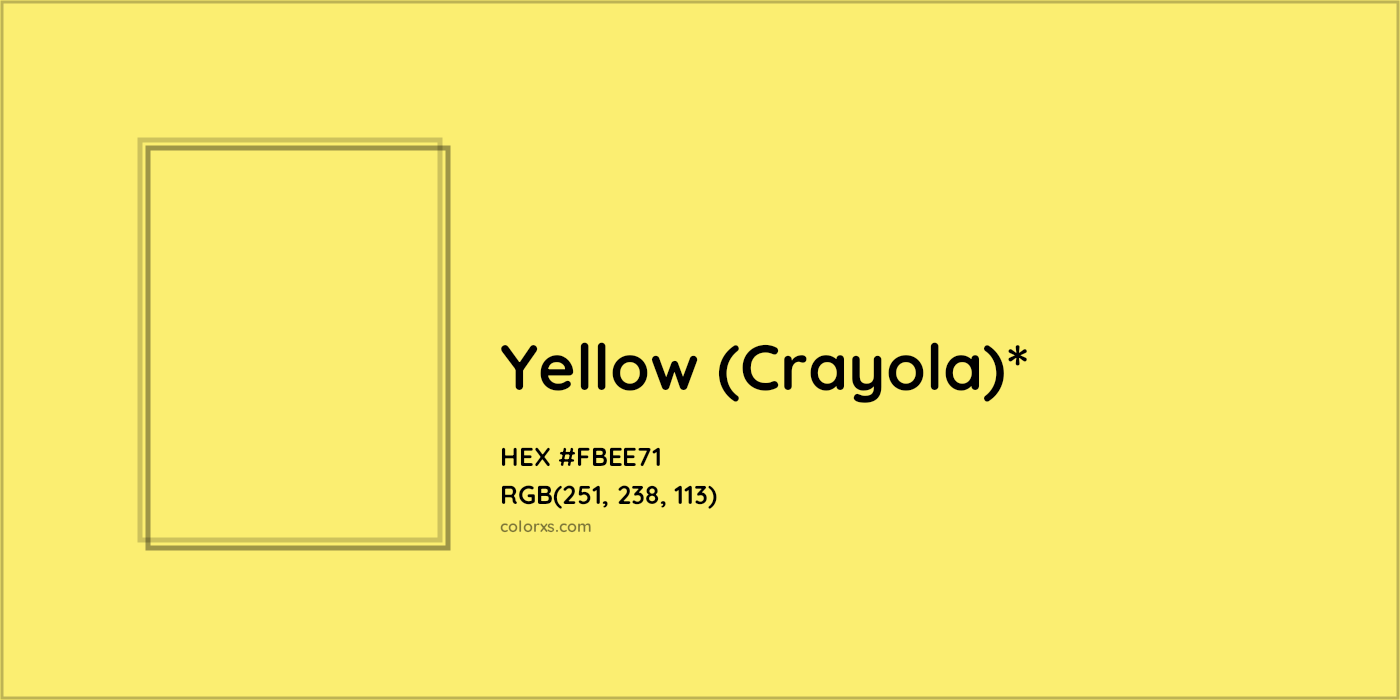 HEX #FBEE71 Color Name, Color Code, Palettes, Similar Paints, Images