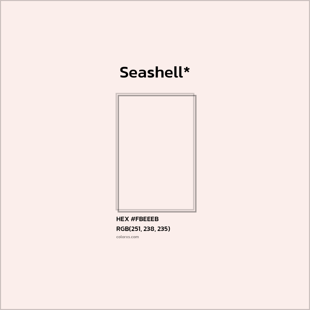 HEX #FBEEEB Color Name, Color Code, Palettes, Similar Paints, Images