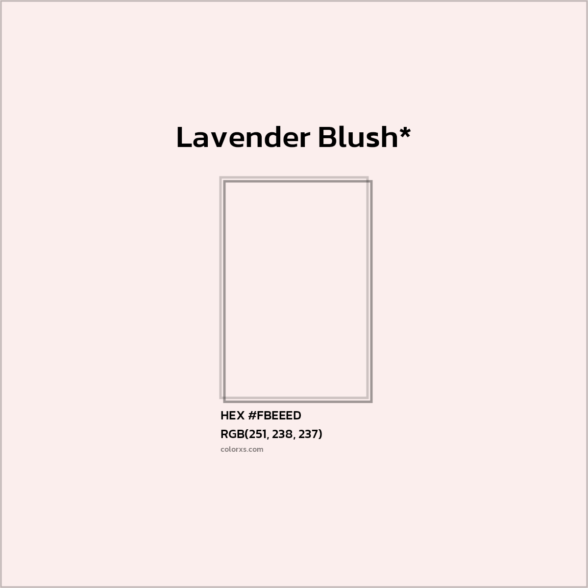 HEX #FBEEED Color Name, Color Code, Palettes, Similar Paints, Images