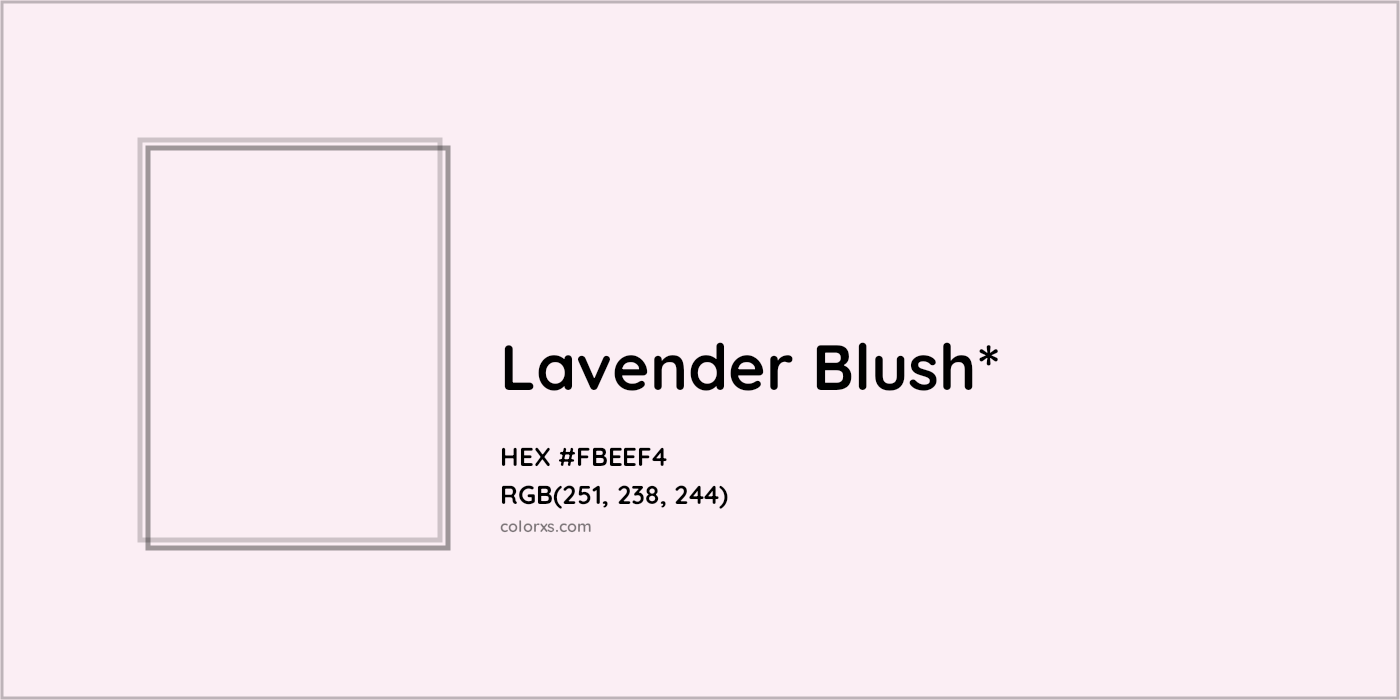 HEX #FBEEF4 Color Name, Color Code, Palettes, Similar Paints, Images