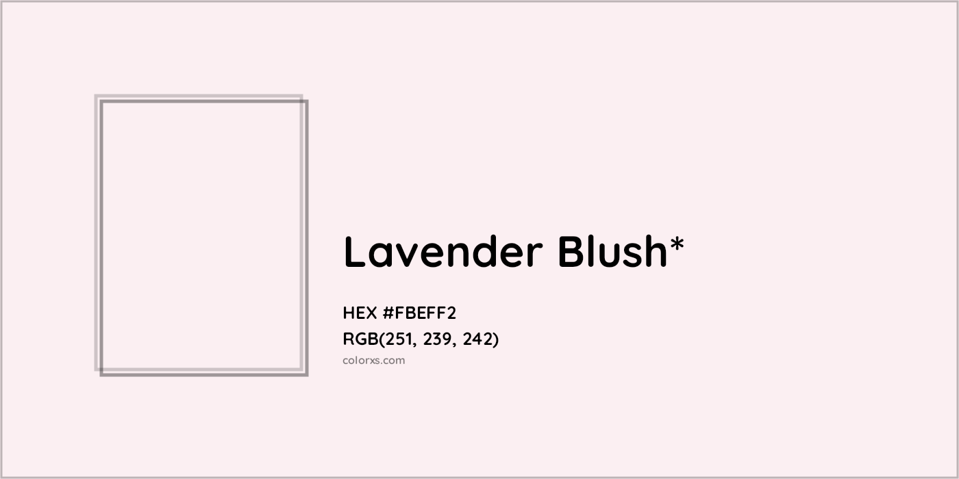 HEX #FBEFF2 Color Name, Color Code, Palettes, Similar Paints, Images