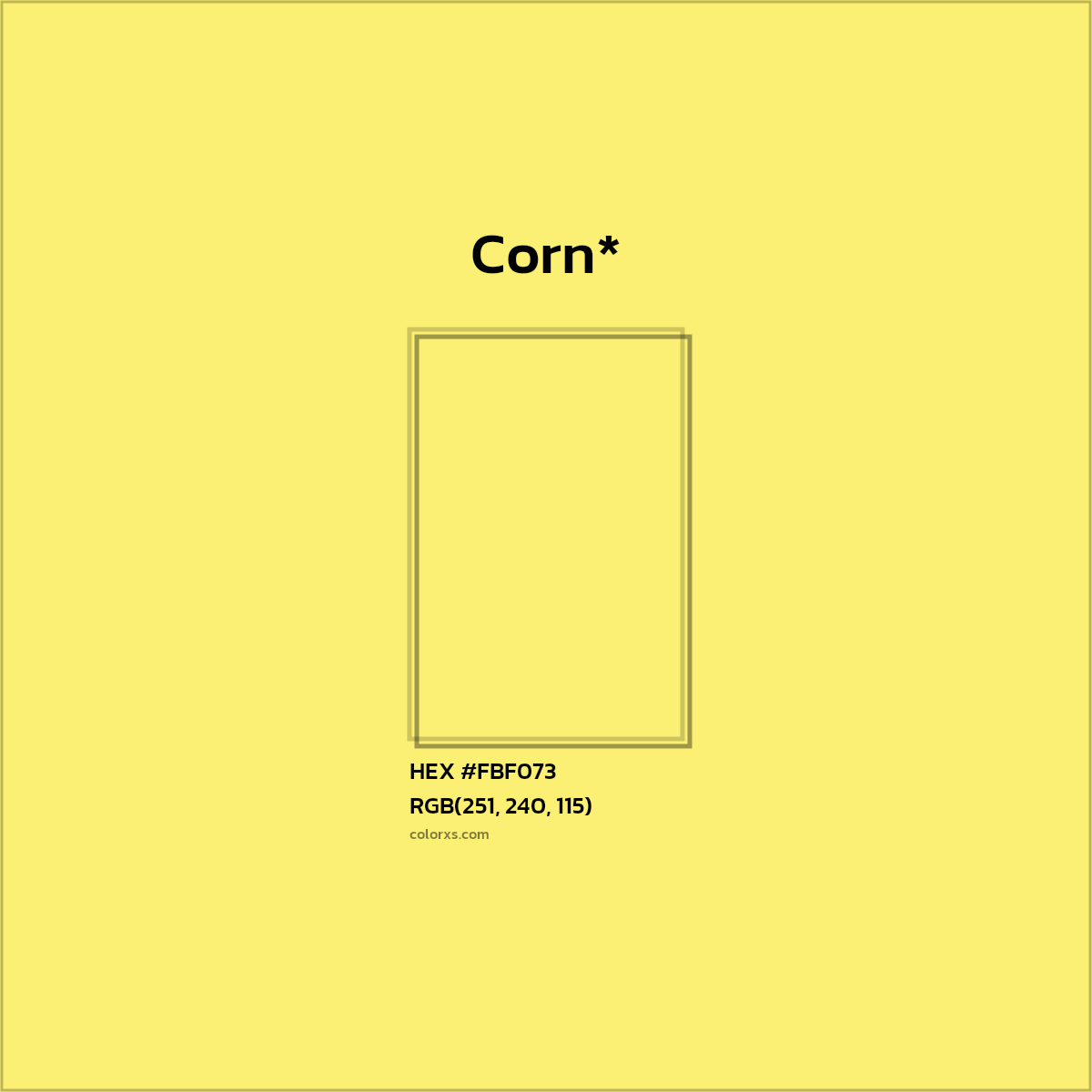 HEX #FBF073 Color Name, Color Code, Palettes, Similar Paints, Images