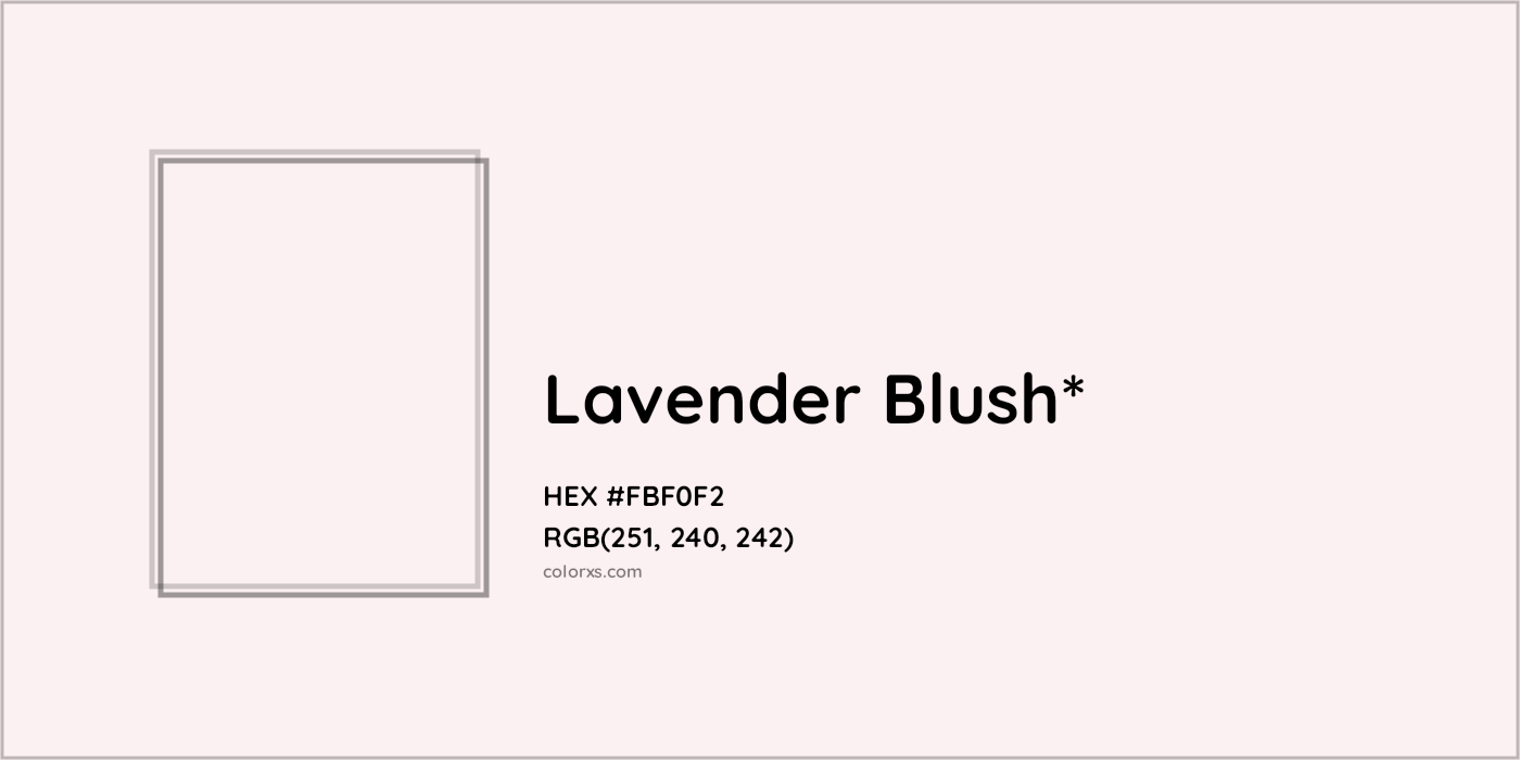 HEX #FBF0F2 Color Name, Color Code, Palettes, Similar Paints, Images