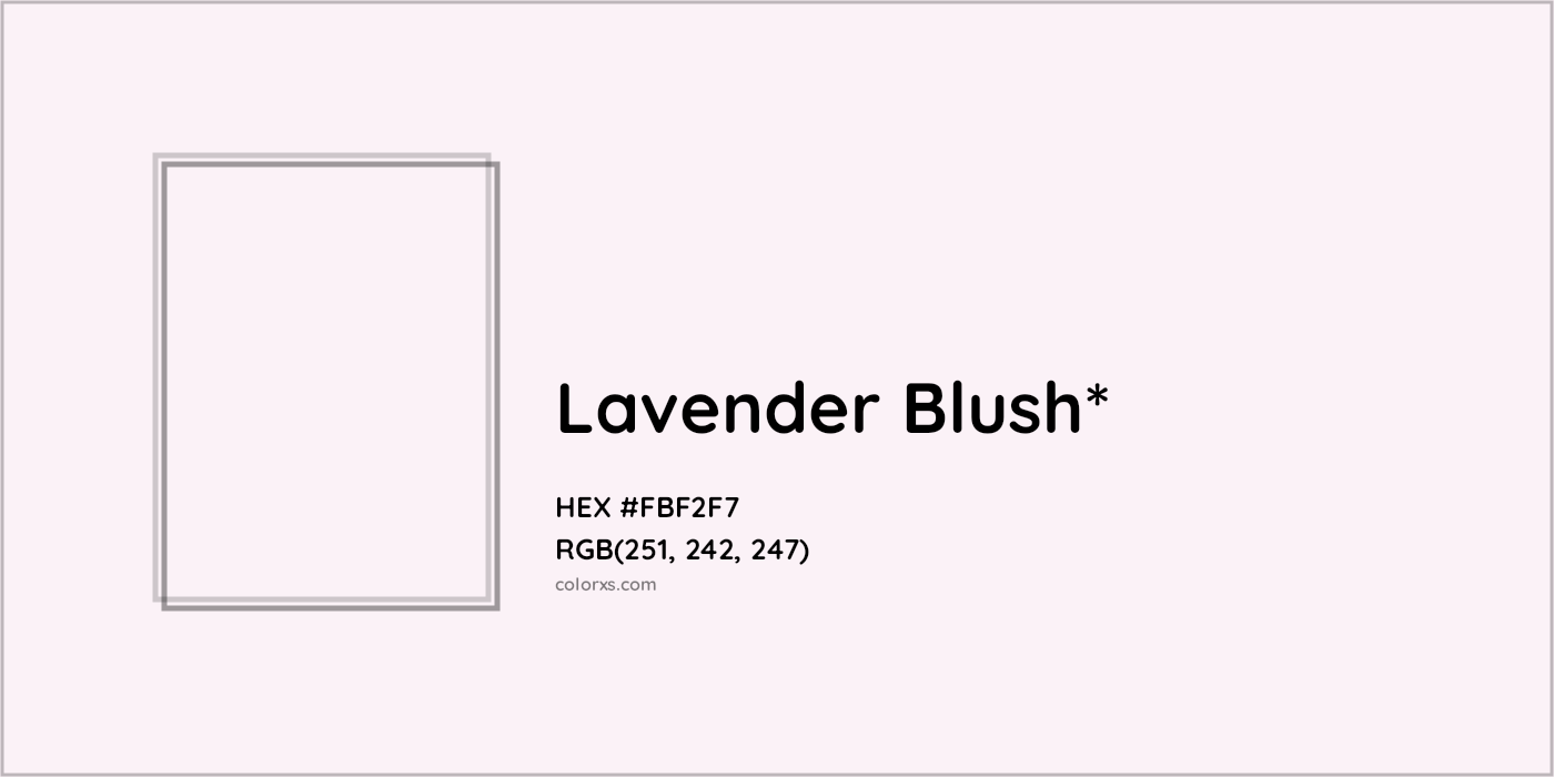 HEX #FBF2F7 Color Name, Color Code, Palettes, Similar Paints, Images