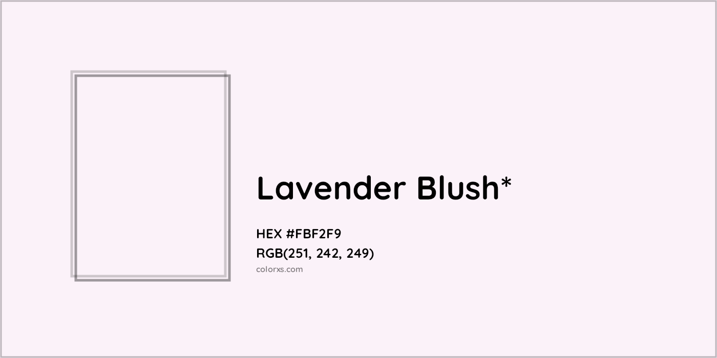 HEX #FBF2F9 Color Name, Color Code, Palettes, Similar Paints, Images