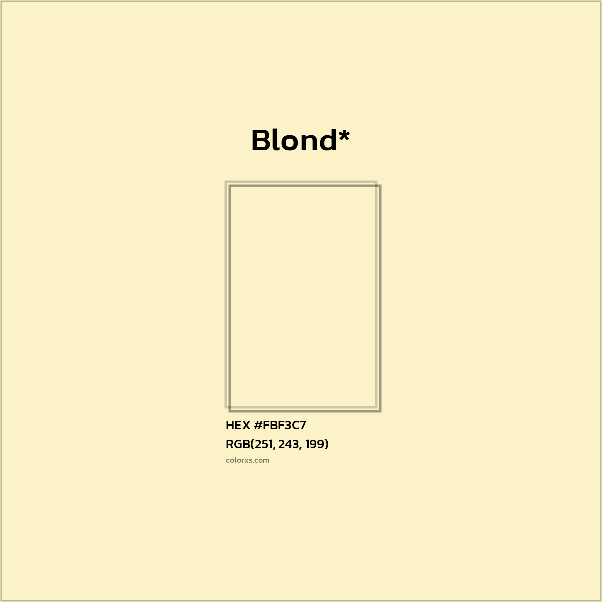 HEX #FBF3C7 Color Name, Color Code, Palettes, Similar Paints, Images