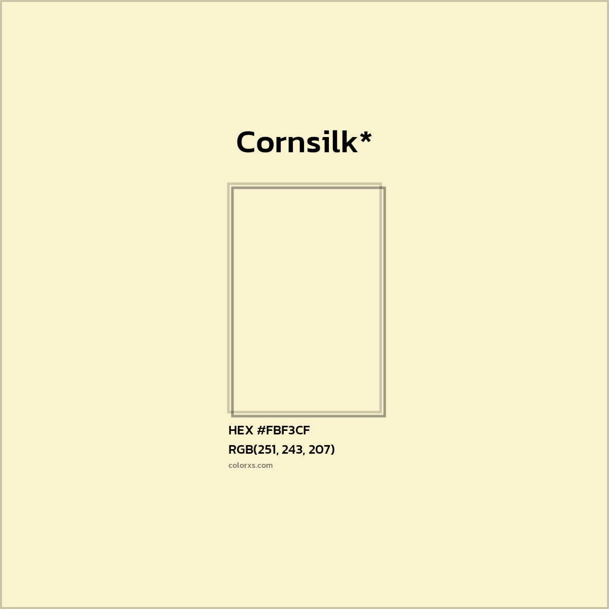 HEX #FBF3CF Color Name, Color Code, Palettes, Similar Paints, Images