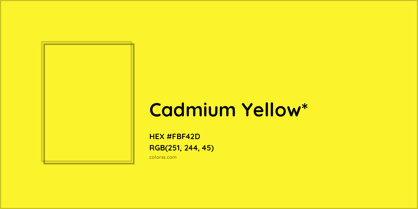 HEX #FBF42D Color Name, Color Code, Palettes, Similar Paints, Images