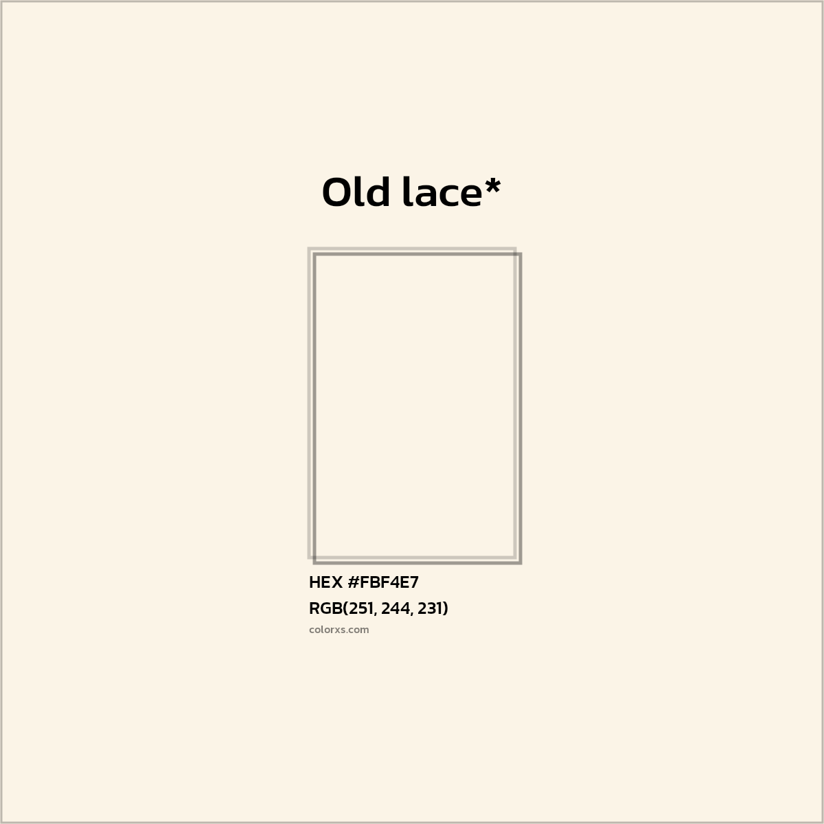 HEX #FBF4E7 Color Name, Color Code, Palettes, Similar Paints, Images