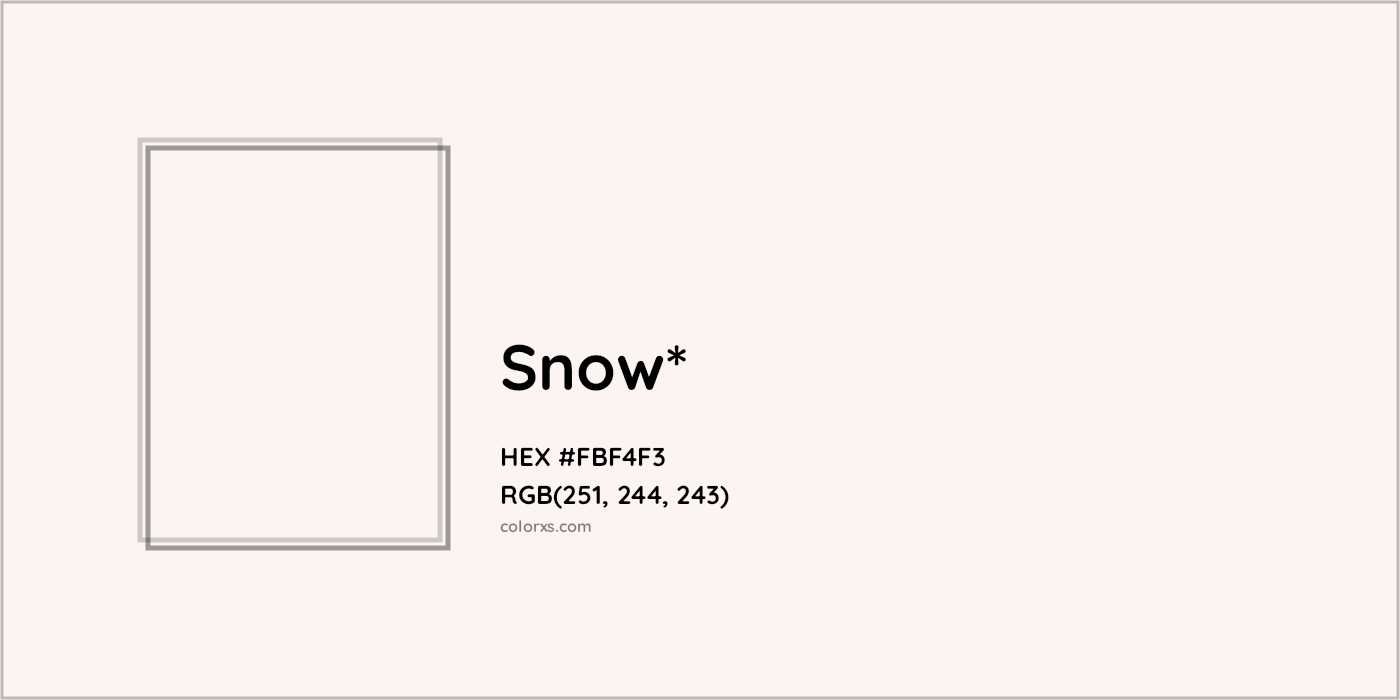 HEX #FBF4F3 Color Name, Color Code, Palettes, Similar Paints, Images
