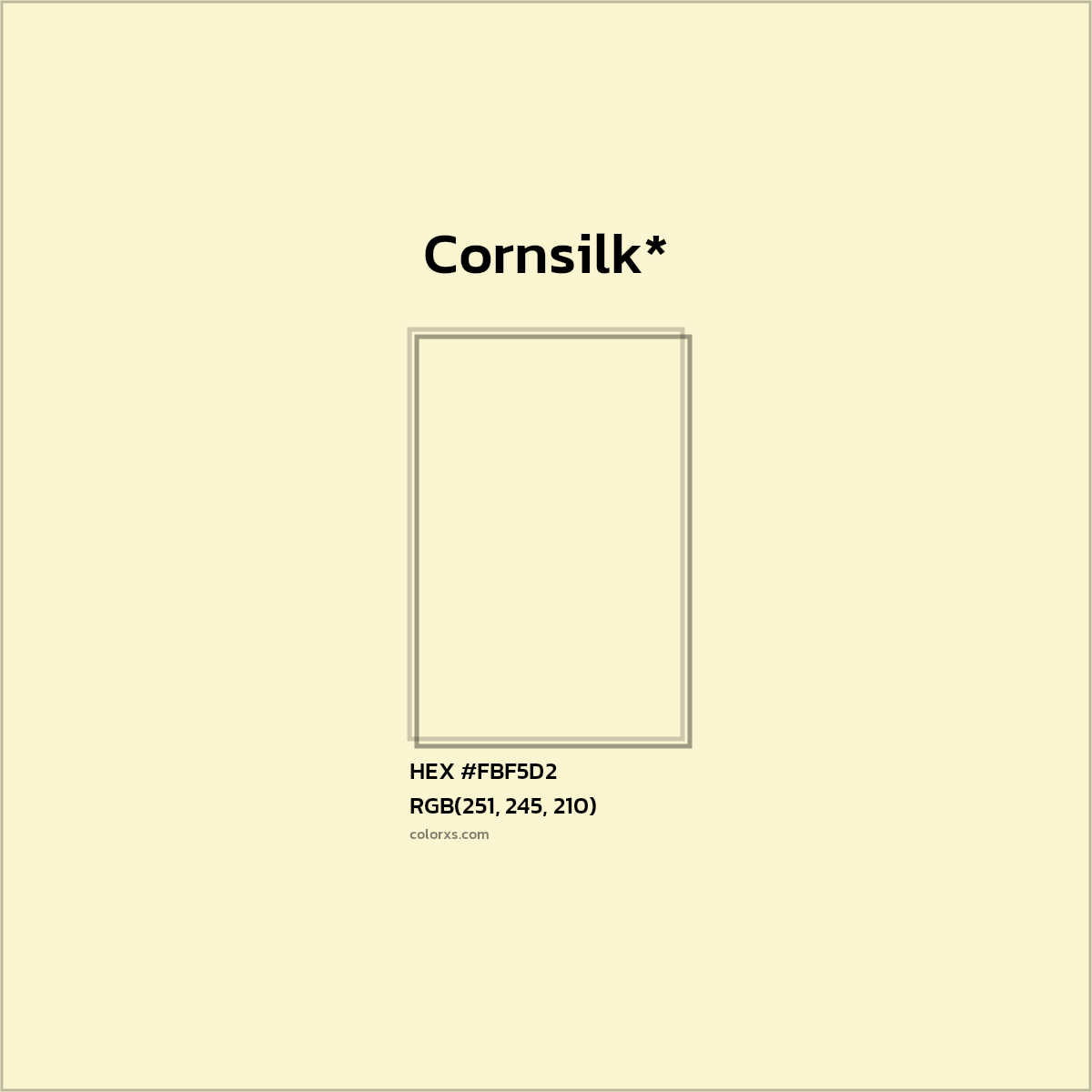 HEX #FBF5D2 Color Name, Color Code, Palettes, Similar Paints, Images