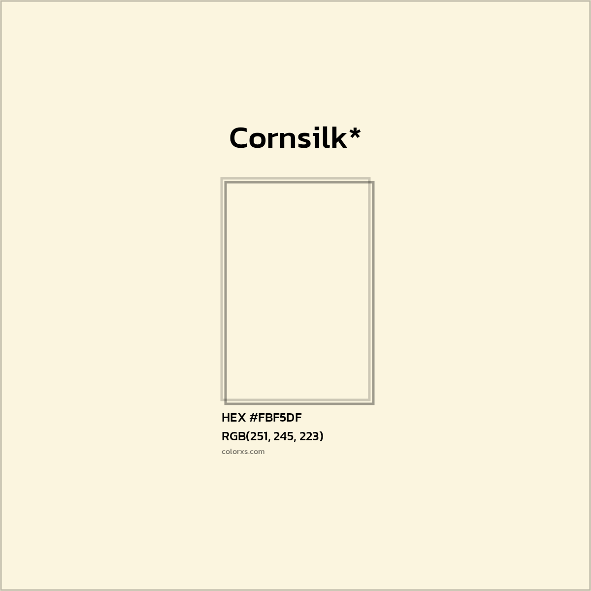 HEX #FBF5DF Color Name, Color Code, Palettes, Similar Paints, Images