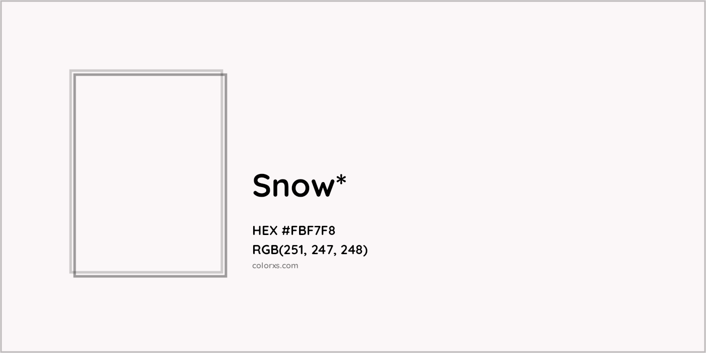 HEX #FBF7F8 Color Name, Color Code, Palettes, Similar Paints, Images