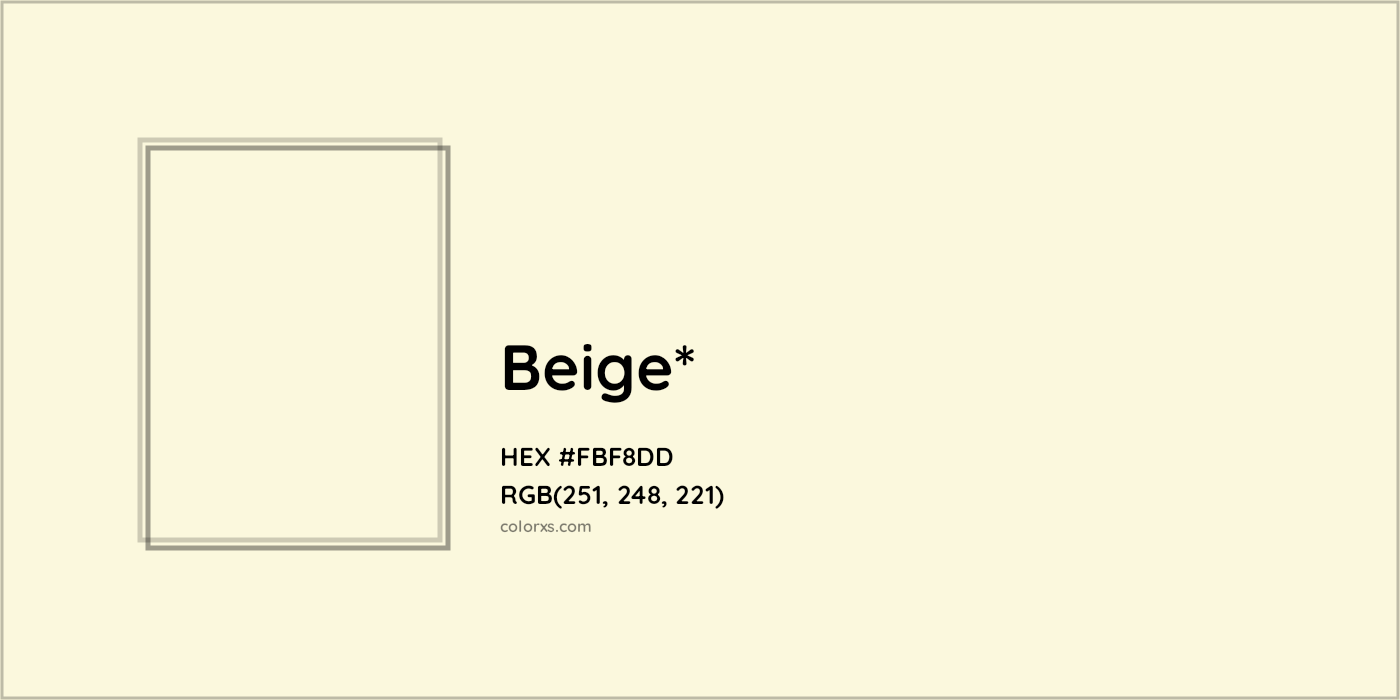HEX #FBF8DD Color Name, Color Code, Palettes, Similar Paints, Images