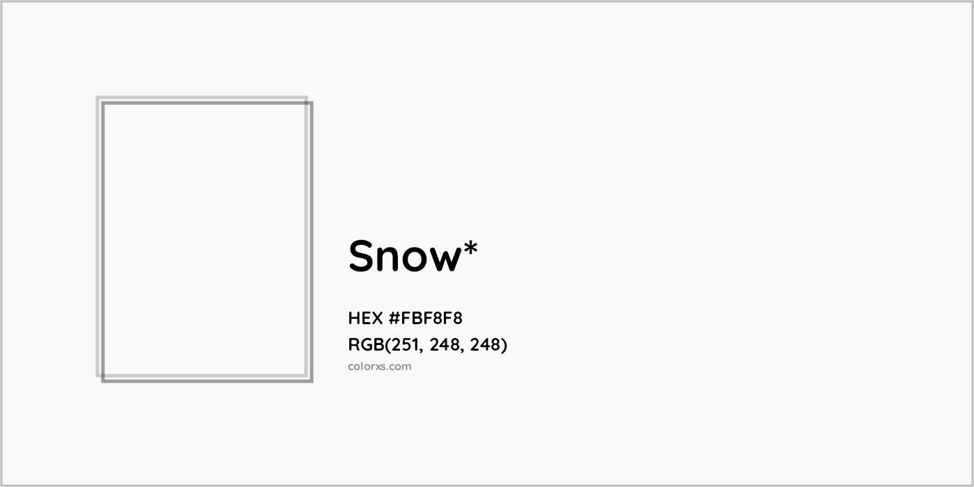 HEX #FBF8F8 Color Name, Color Code, Palettes, Similar Paints, Images