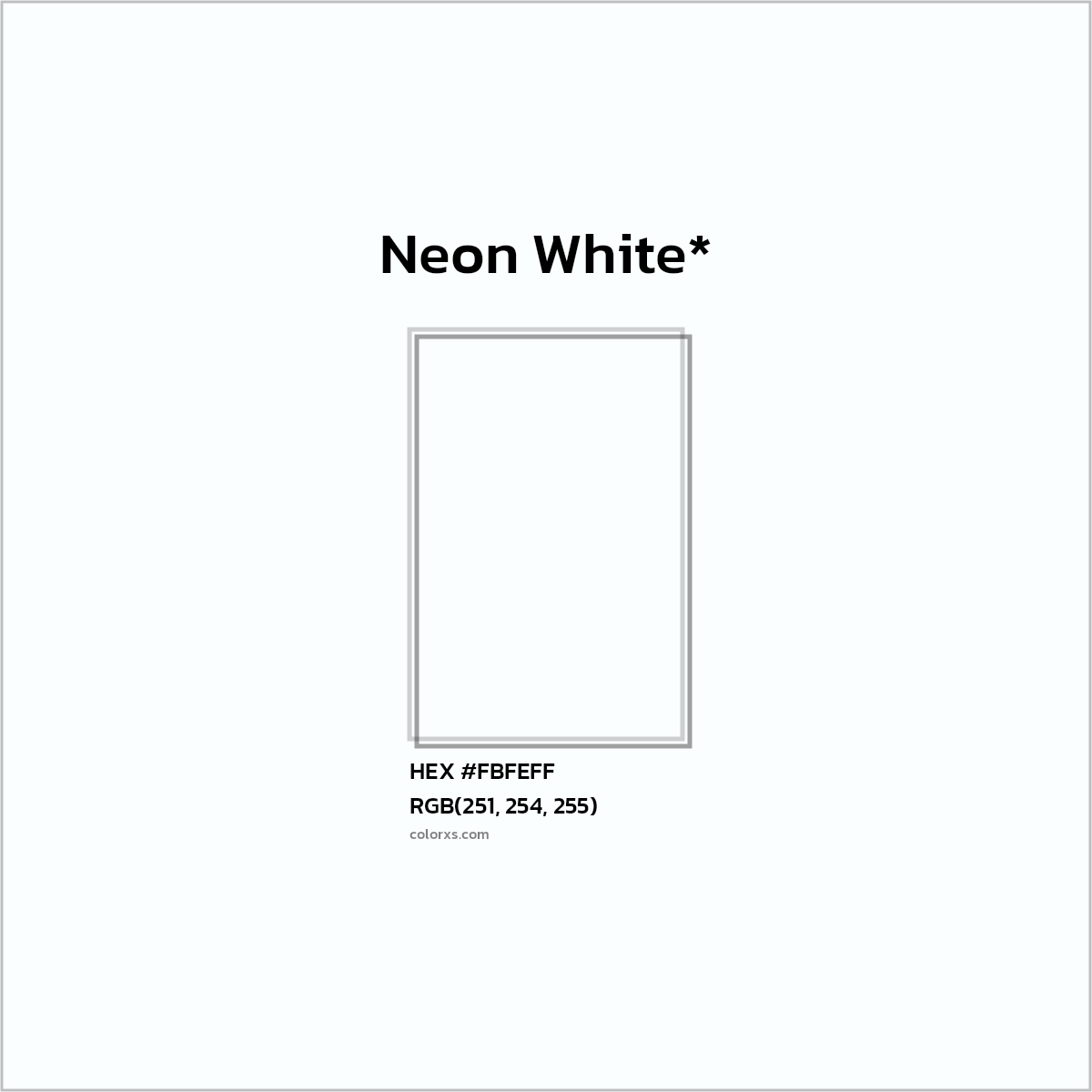 HEX #FBFEFF Color Name, Color Code, Palettes, Similar Paints, Images