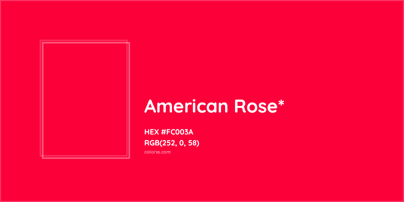 HEX #FC003A Color Name, Color Code, Palettes, Similar Paints, Images