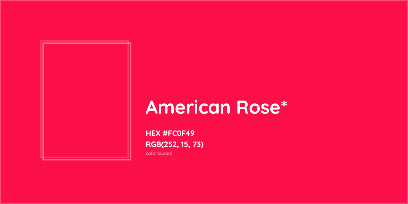 HEX #FC0F49 Color Name, Color Code, Palettes, Similar Paints, Images