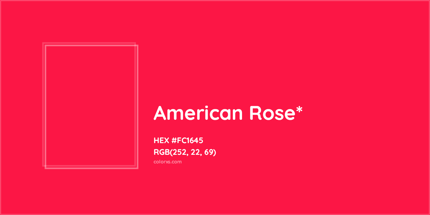 HEX #FC1645 Color Name, Color Code, Palettes, Similar Paints, Images
