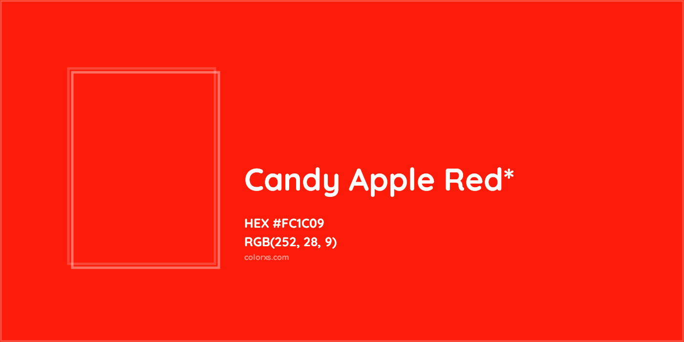 HEX #FC1C09 Color Name, Color Code, Palettes, Similar Paints, Images