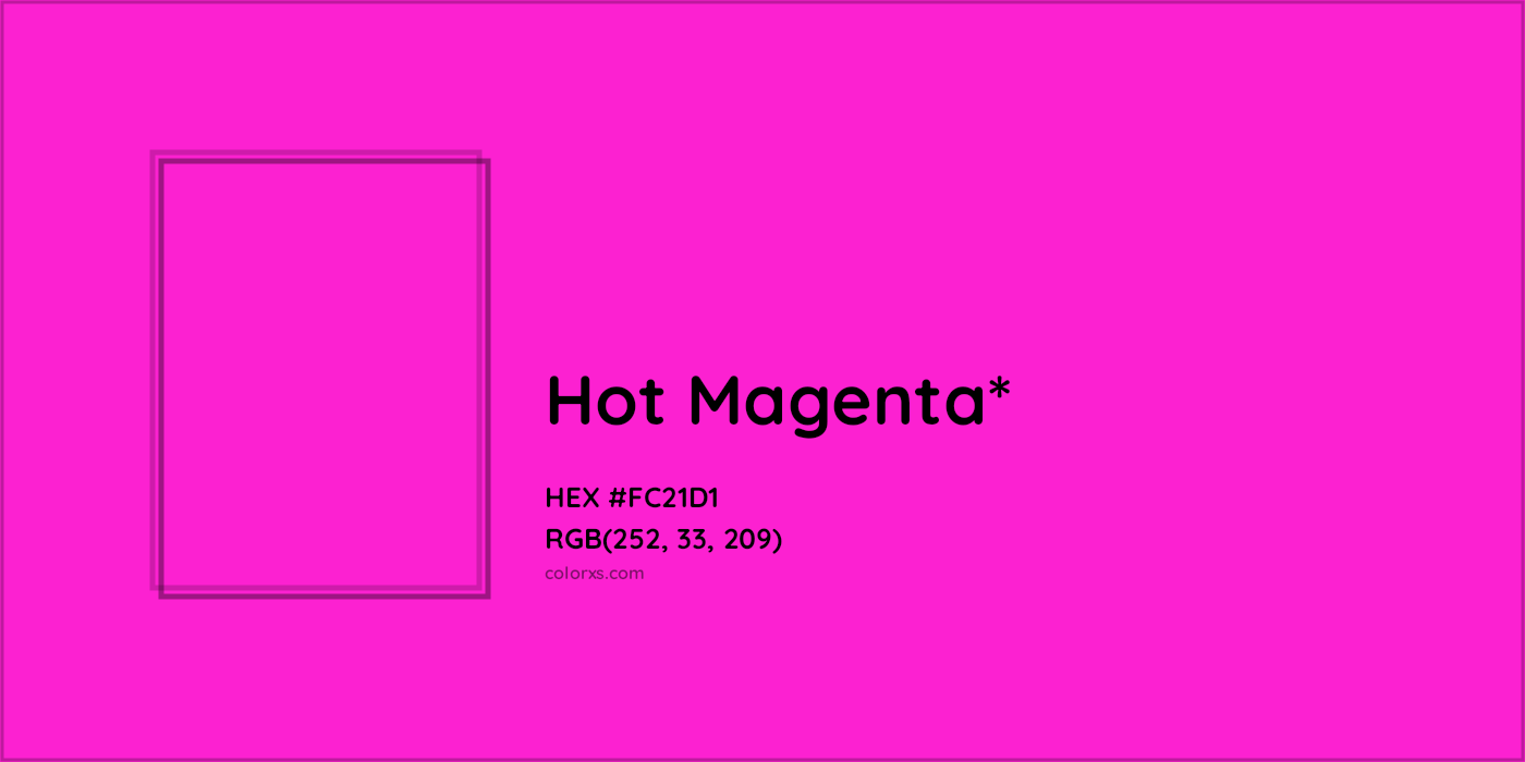 HEX #FC21D1 Color Name, Color Code, Palettes, Similar Paints, Images