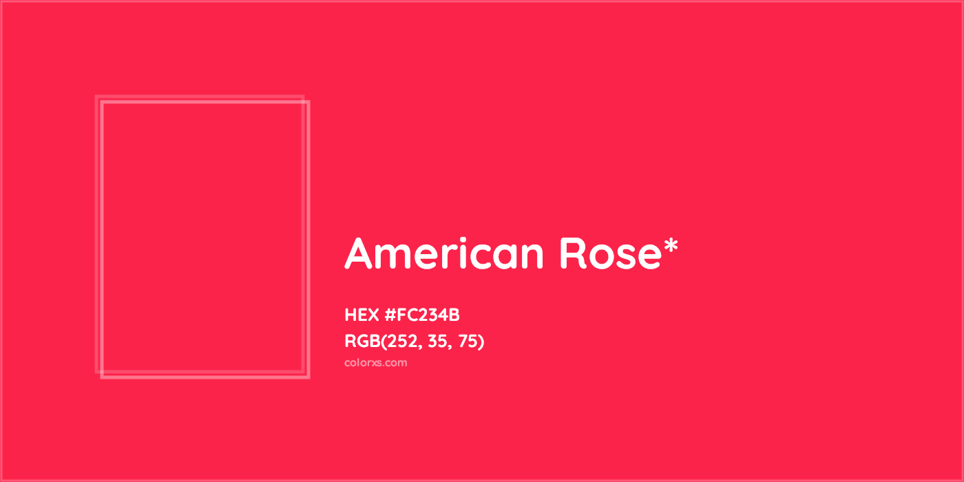 HEX #FC234B Color Name, Color Code, Palettes, Similar Paints, Images