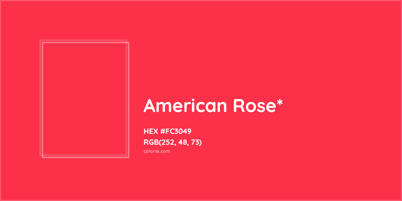 HEX #FC3049 Color Name, Color Code, Palettes, Similar Paints, Images