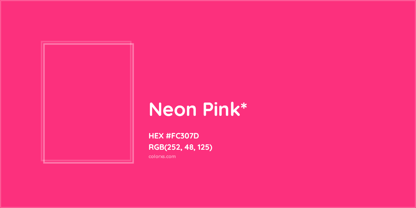 HEX #FC307D Color Name, Color Code, Palettes, Similar Paints, Images
