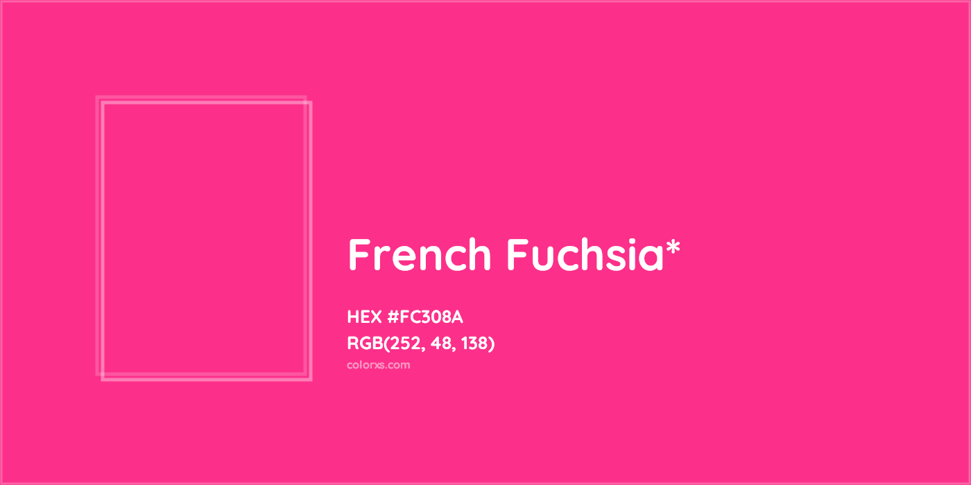 HEX #FC308A Color Name, Color Code, Palettes, Similar Paints, Images