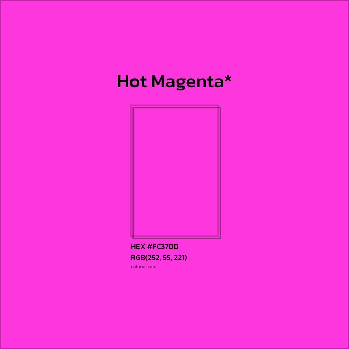 HEX #FC37DD Color Name, Color Code, Palettes, Similar Paints, Images