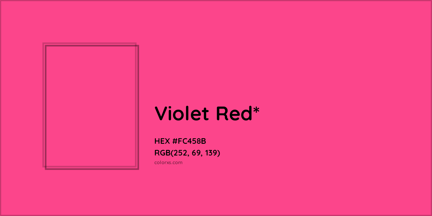 HEX #FC458B Color Name, Color Code, Palettes, Similar Paints, Images