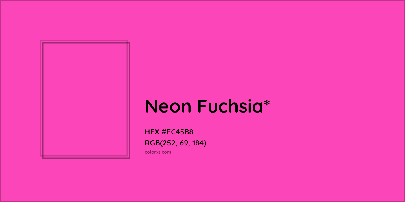 HEX #FC45B8 Color Name, Color Code, Palettes, Similar Paints, Images