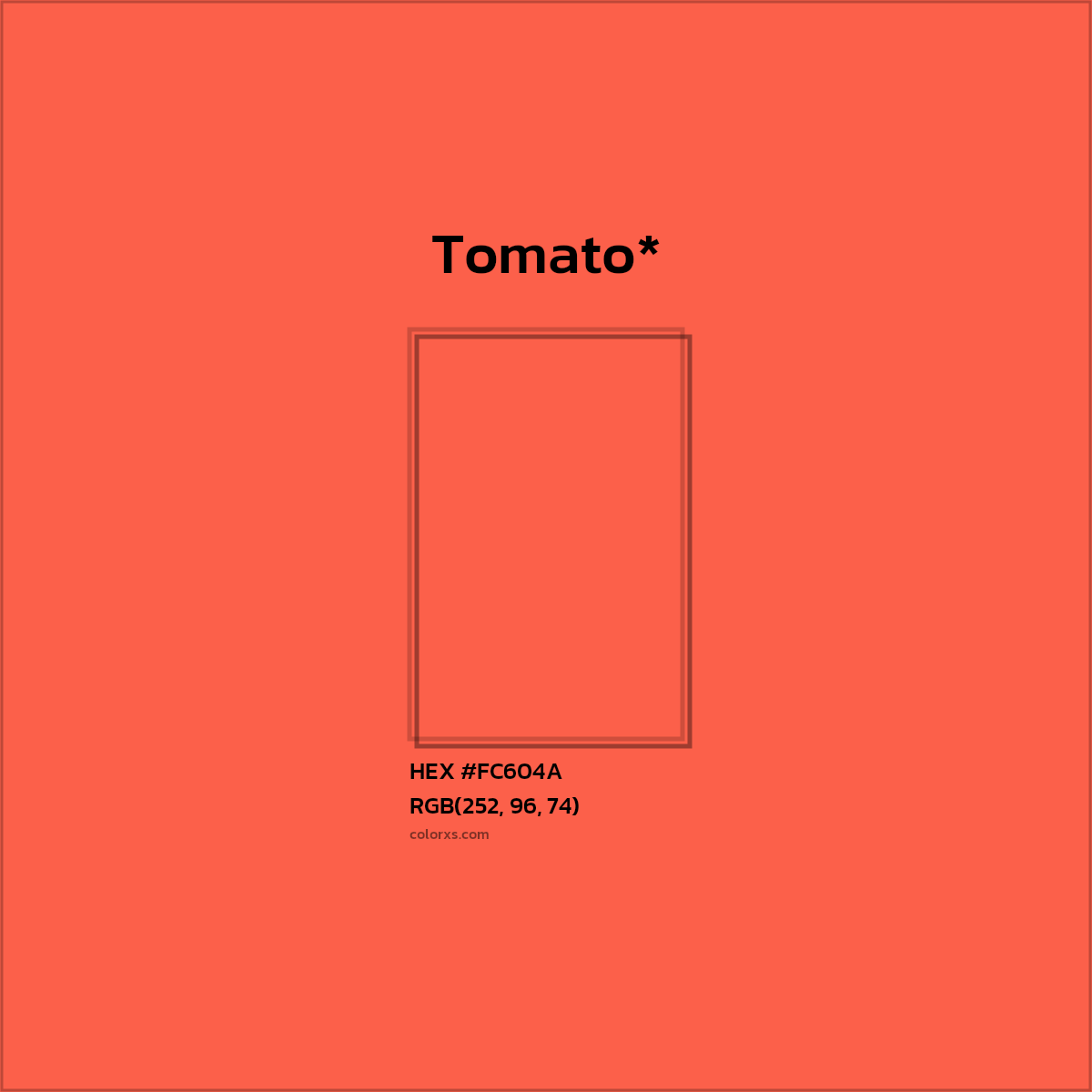 HEX #FC604A Color Name, Color Code, Palettes, Similar Paints, Images