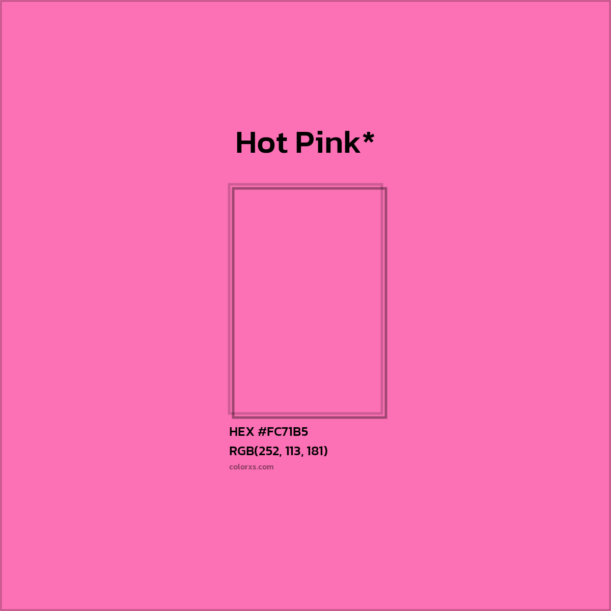 HEX #FC71B5 Color Name, Color Code, Palettes, Similar Paints, Images