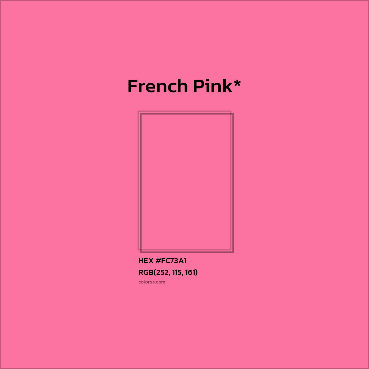 HEX #FC73A1 Color Name, Color Code, Palettes, Similar Paints, Images