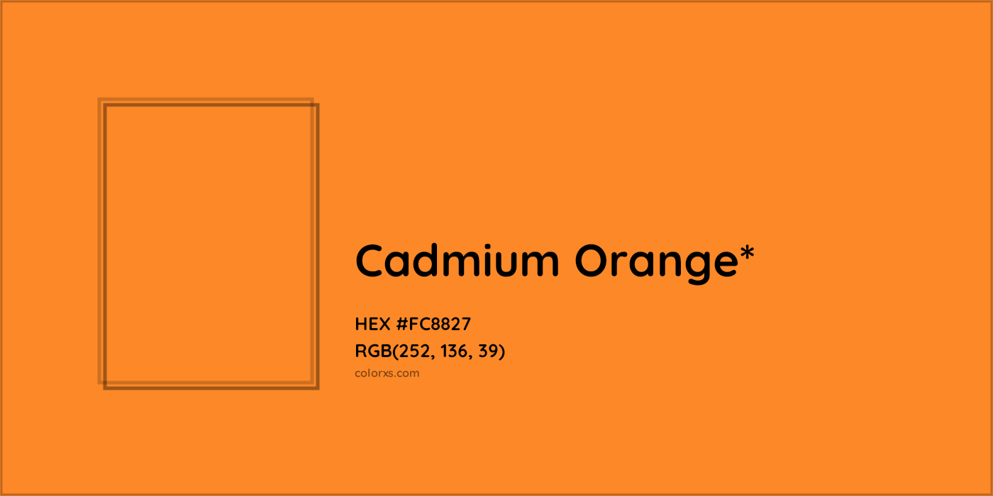 HEX #FC8827 Color Name, Color Code, Palettes, Similar Paints, Images