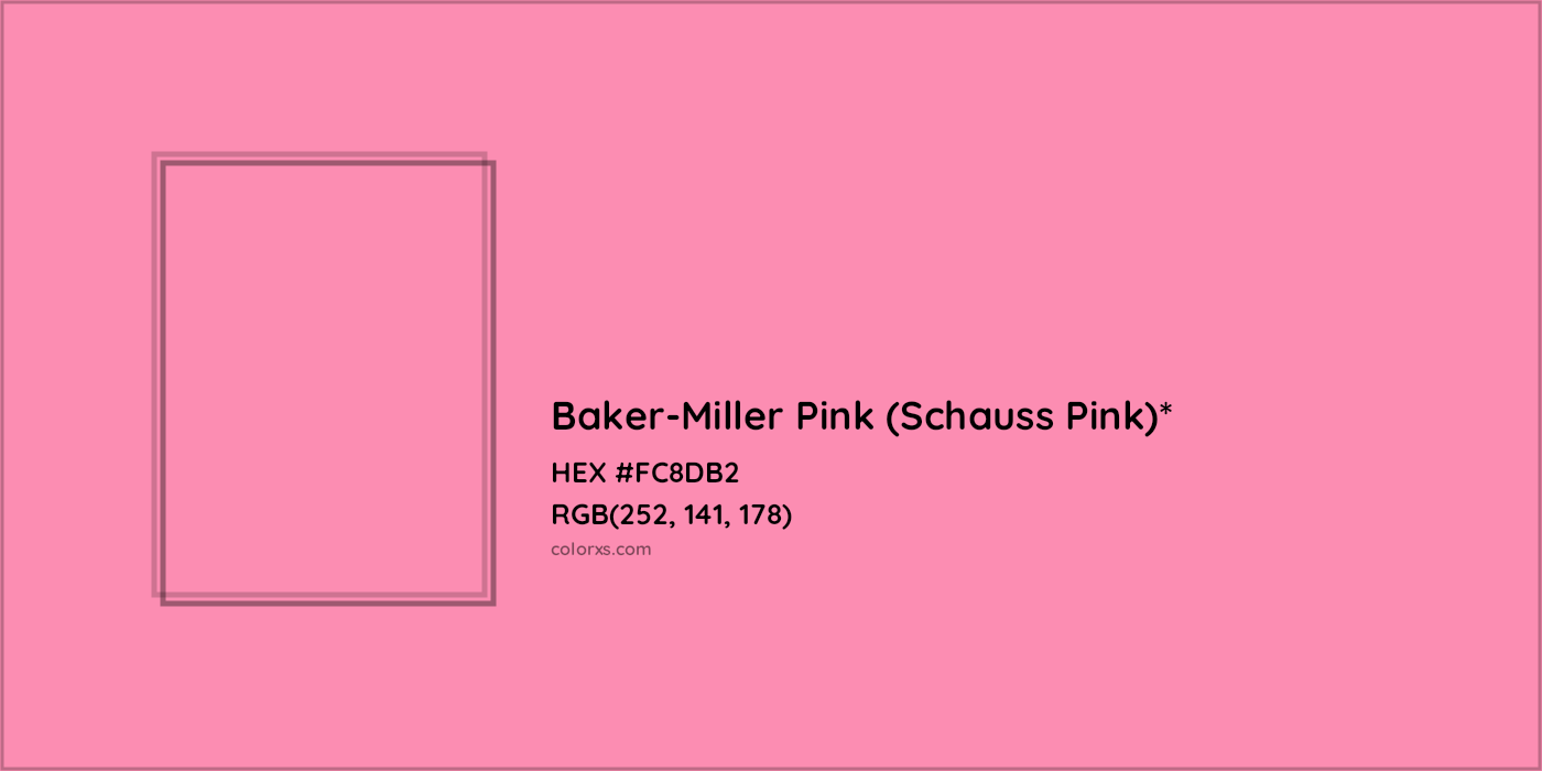 HEX #FC8DB2 Color Name, Color Code, Palettes, Similar Paints, Images