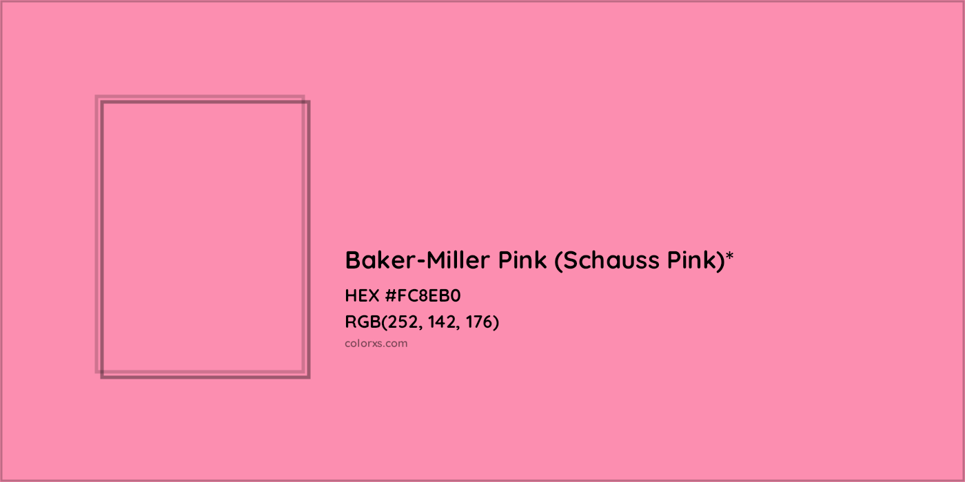 HEX #FC8EB0 Color Name, Color Code, Palettes, Similar Paints, Images