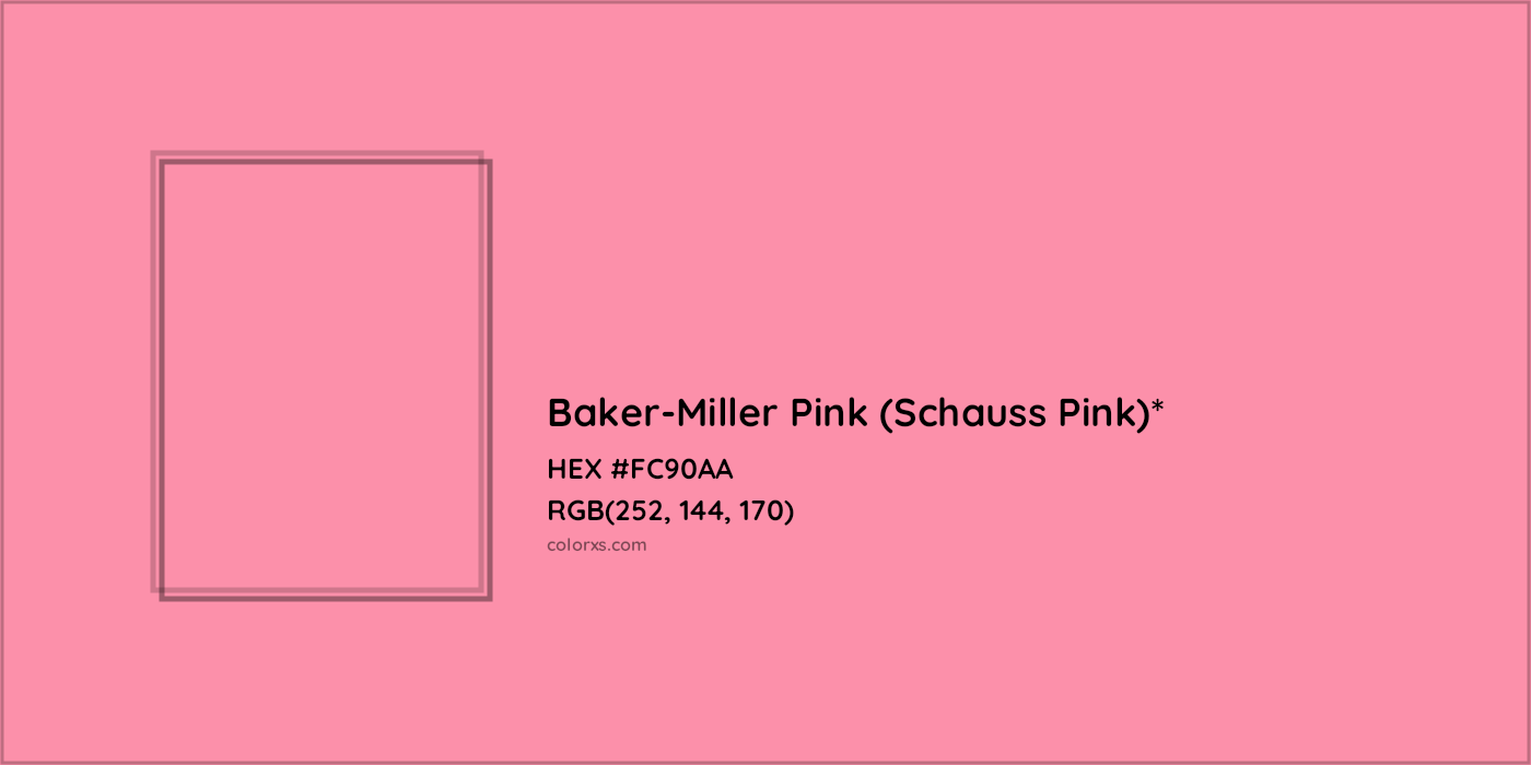 HEX #FC90AA Color Name, Color Code, Palettes, Similar Paints, Images