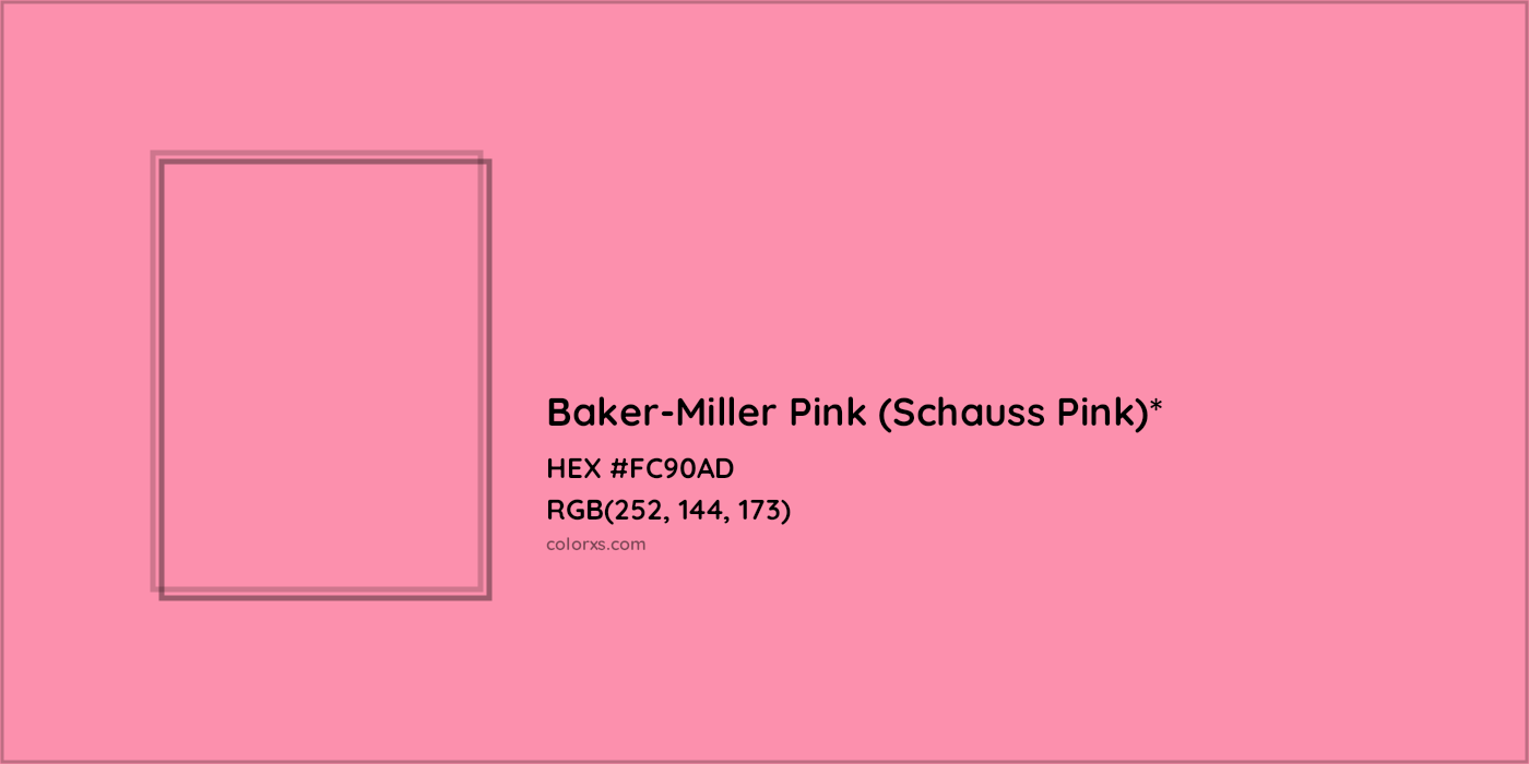 HEX #FC90AD Color Name, Color Code, Palettes, Similar Paints, Images