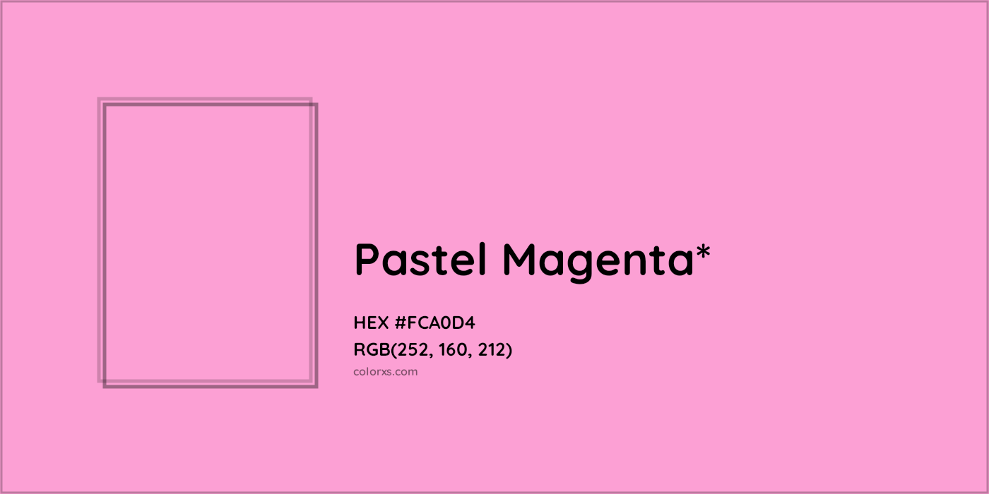 HEX #FCA0D4 Color Name, Color Code, Palettes, Similar Paints, Images