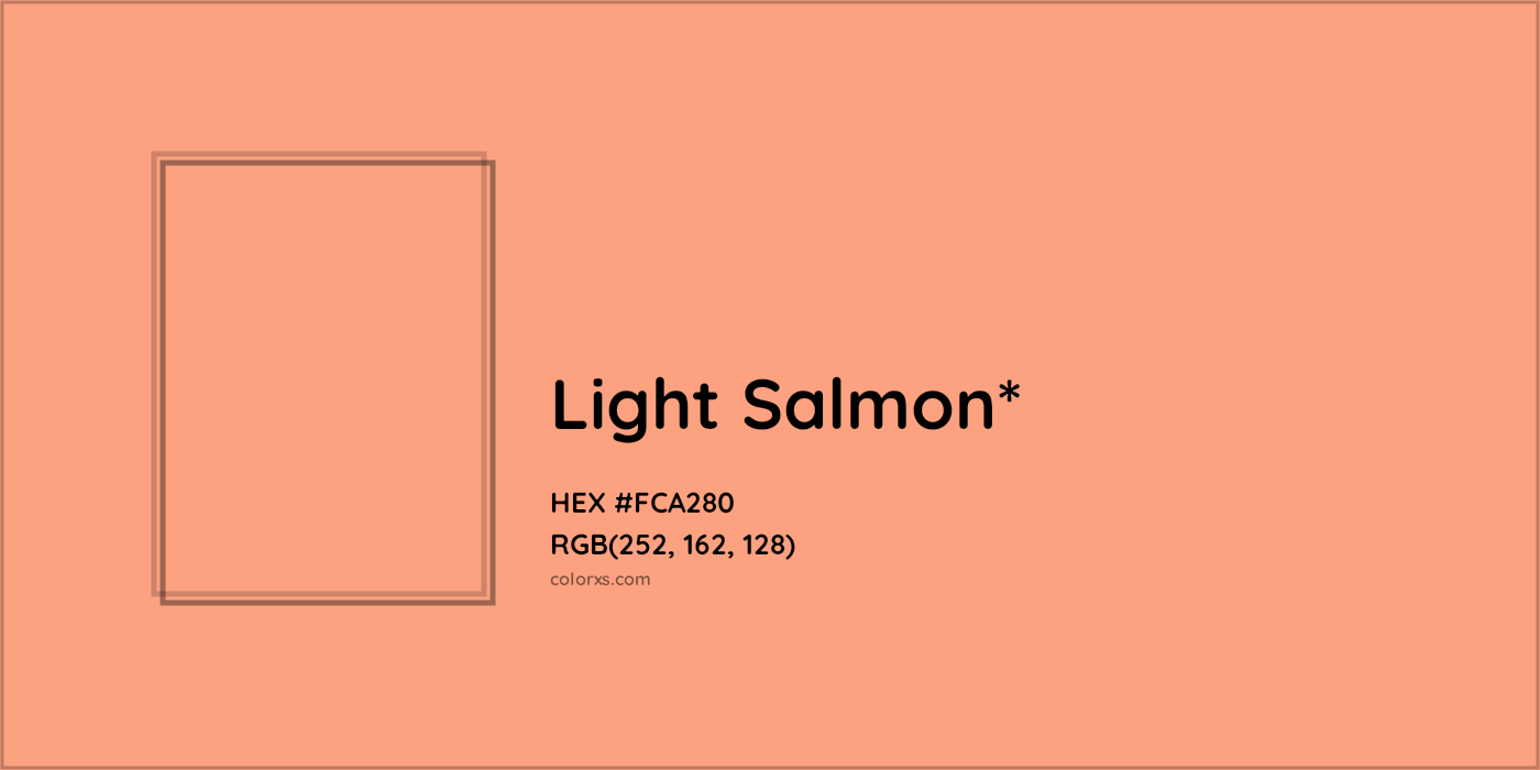 HEX #FCA280 Color Name, Color Code, Palettes, Similar Paints, Images
