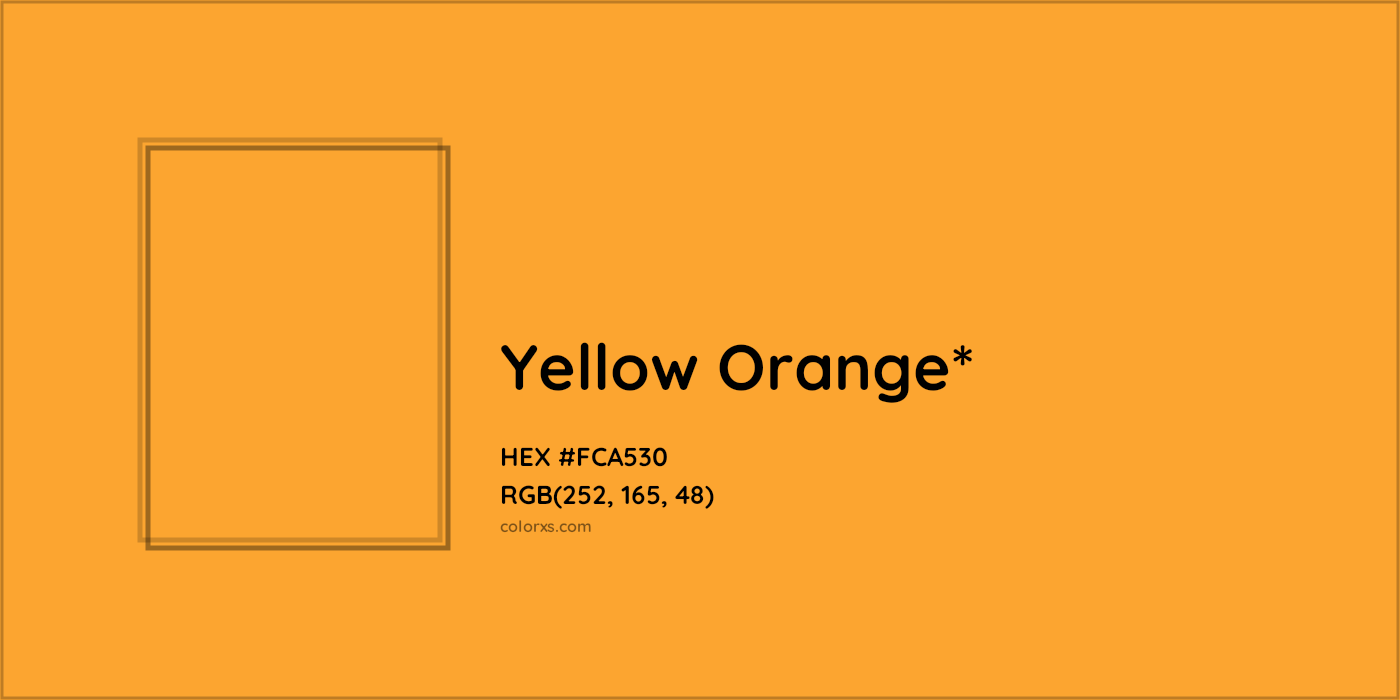 HEX #FCA530 Color Name, Color Code, Palettes, Similar Paints, Images