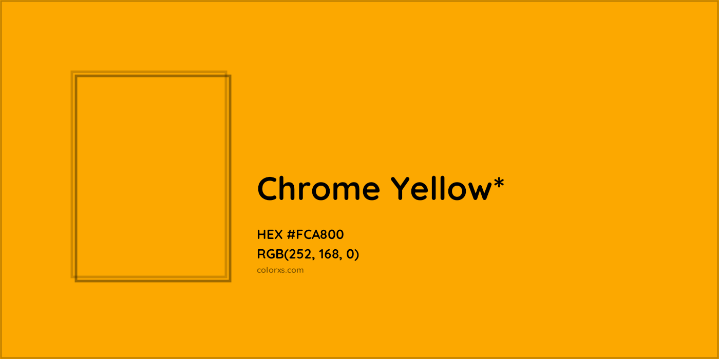 HEX #FCA800 Color Name, Color Code, Palettes, Similar Paints, Images